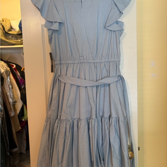 New York & Company Sky Blue Ruffle Kids Dress - Picture 5 of 5